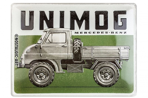 Blechschild Unimog grau 1